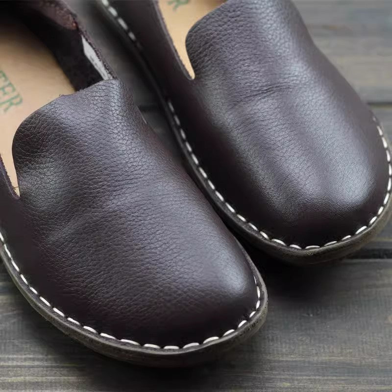 Mocassins artisanaux  – surpiqûres soignées