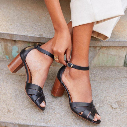 Sandales à Talons Hauts – Style Chic et Vintage