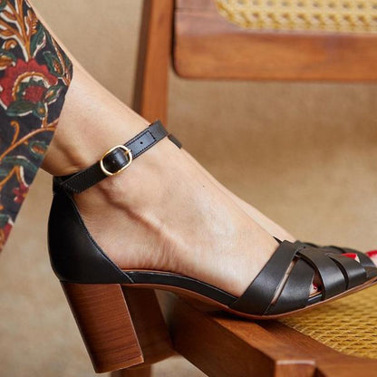 Sandales à Talons Hauts – Style Chic et Vintage