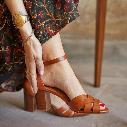 Sandales à Talons Hauts – Style Chic et Vintage