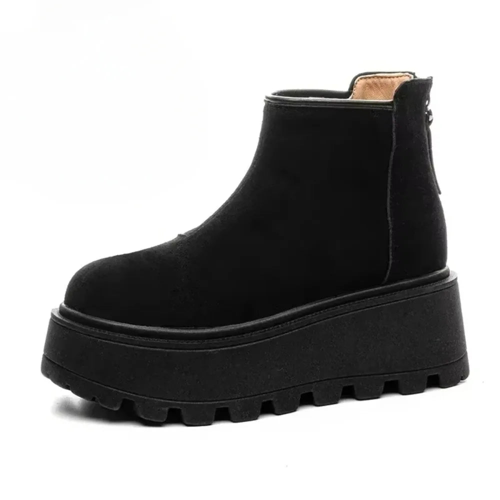 Bottines Courtes en Cuir – Collection Hiver & Confort