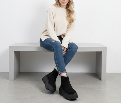 Bottines Courtes en Cuir – Collection Hiver & Confort