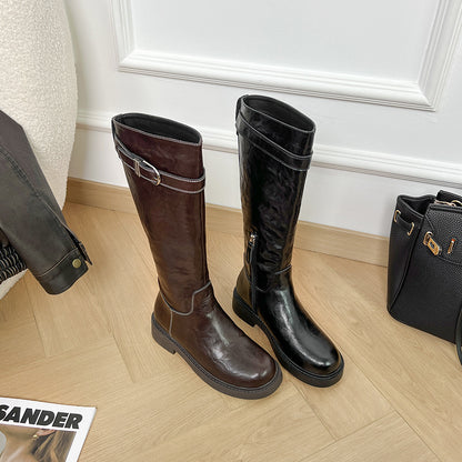 Bottes Hautes en Cuir – L’Alliance du Style & Confort
