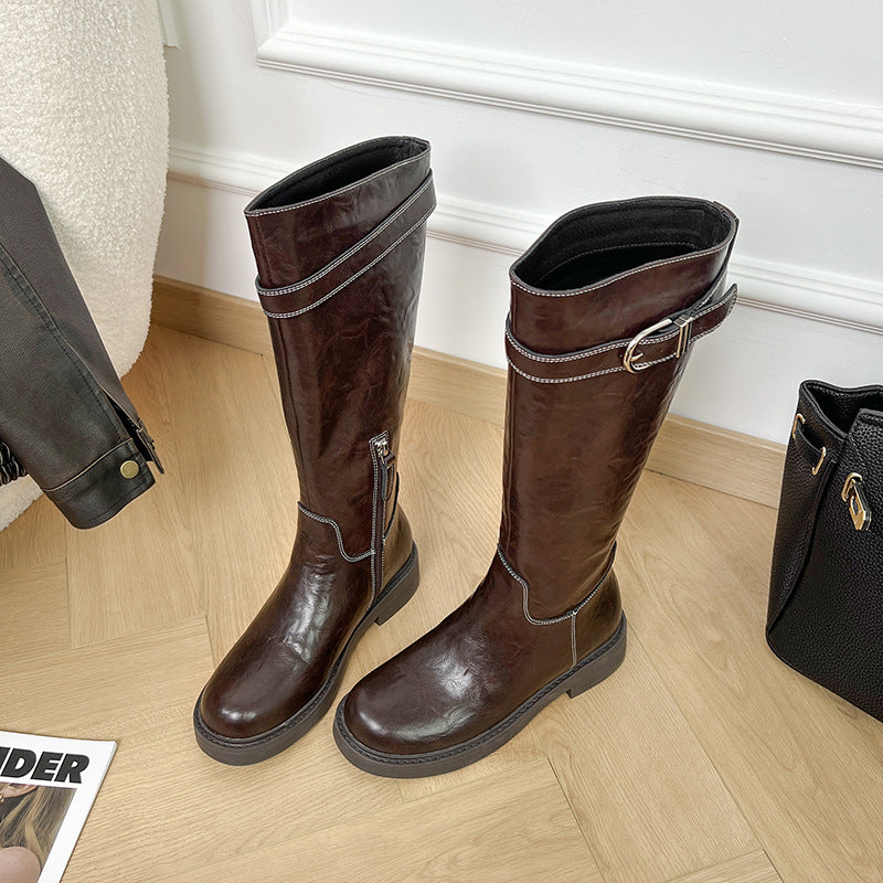 Bottes Hautes en Cuir – L’Alliance du Style & Confort