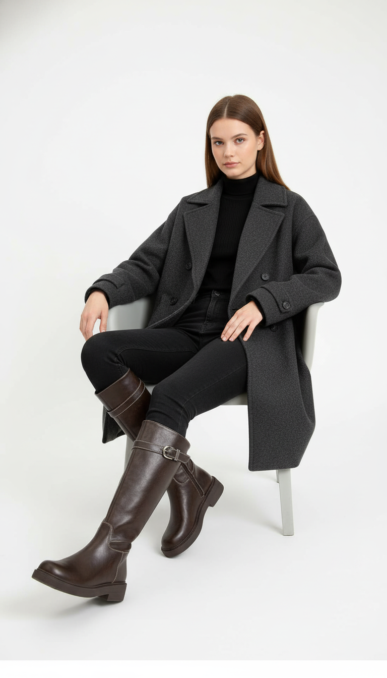 Bottes Hautes en Cuir – L’Alliance du Style & Confort