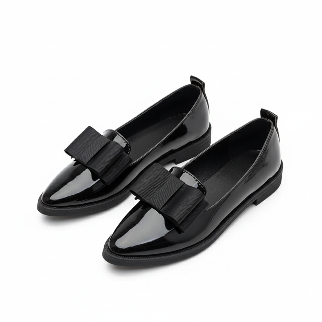 Mocassins Vernis à Nœud Chic