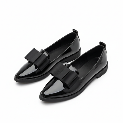 Mocassins Vernis à Nœud Chic